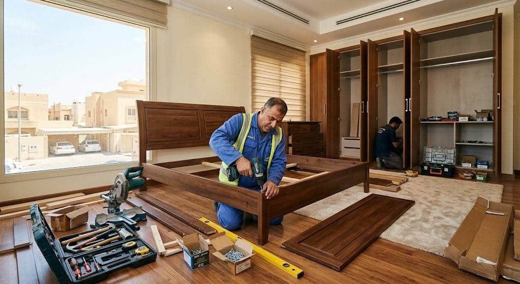 نجار غرف نوم الكويت — فك وتركيب وتصليح السراير والدواليب